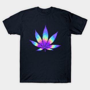 Super Holographic Pot Leaf yeah T-Shirt